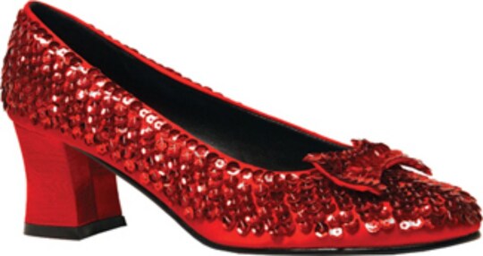 red sequin dress shoes DOROTHY SHOES RED SEQUINS 10.25 HEEL TO TOE SIZE ? COSTUME ACCESSORY